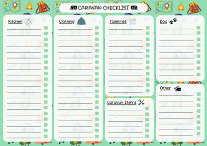 Printable Caravan Checklist - PDF Download