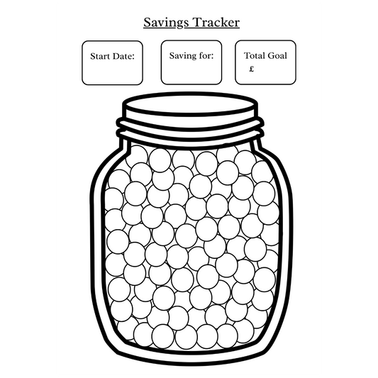 A4 Printable Savings Tracker